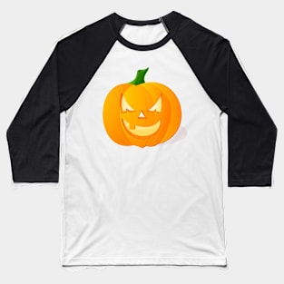 Halloween Pumpkin Evil Baseball T-Shirt